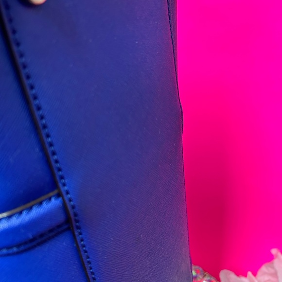 Kate Spade Royal Blue Newberry Ln. Satchel w/Pink Cherry Charm Approx. 15x9x4 - Picture 15 of 17